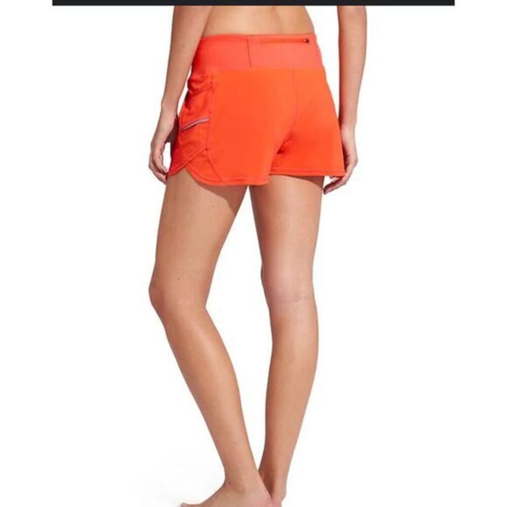 Athleta Ready Set Shorts Women Sz Bright Orange Running Active Athletic Outdoors